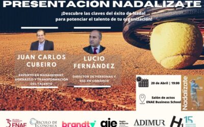 Juan Carlos Cubeiro presenta el jueves en Murcia su libro ‘Nadalízate’ sobre liderazgo y transformación del talento en torno a la figura de Rafael Nadal