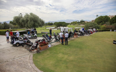 El equipo de jugadores, patrocinado por LUNIA en el Torneo de Golf Directivos ADIMUR, ganador de esta primera edición en la categoría por equipos