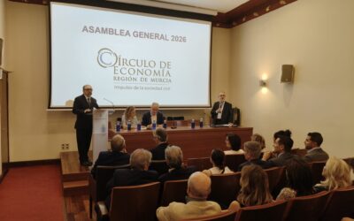 Antonio López Noguera, Presidente de ADIMUR asiste a la Asamblea de Investidura de Paco Marín como nuevo Presidente del Círculo de Economía de la Región de Murcia